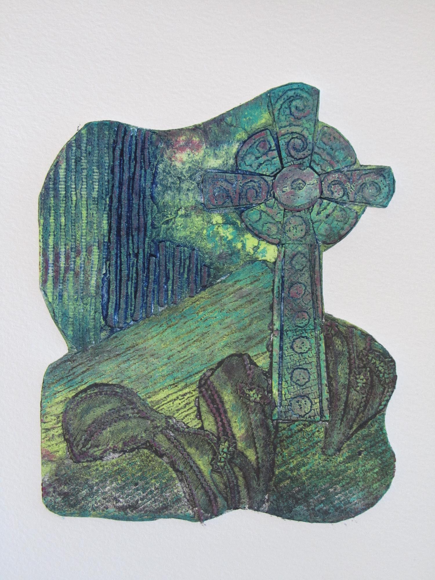 Photo of Leinster collograph print